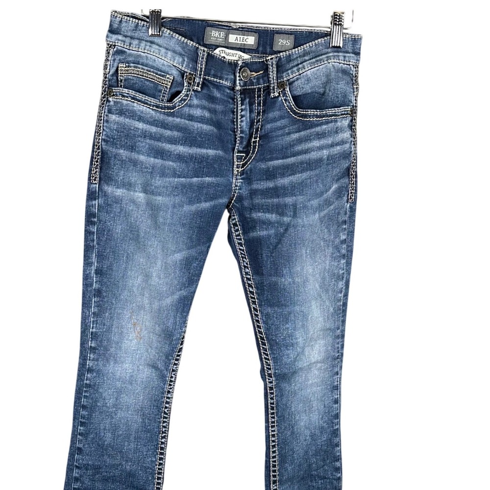 BKE Alec Straight Leg Jeans Mens 29S Medium Wash Blue Denim Stretch